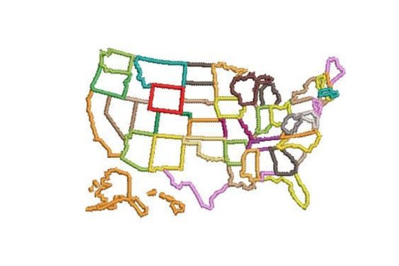 Customizable Map of the US