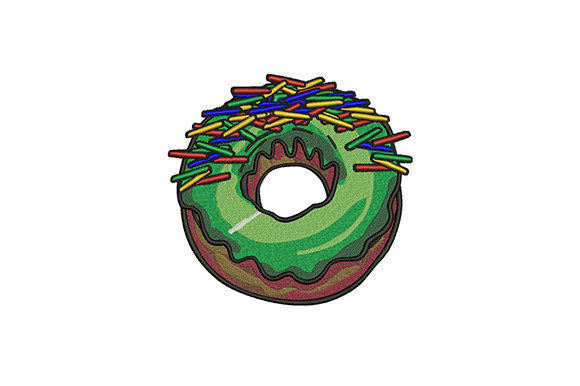 Green Sprinkled Donut