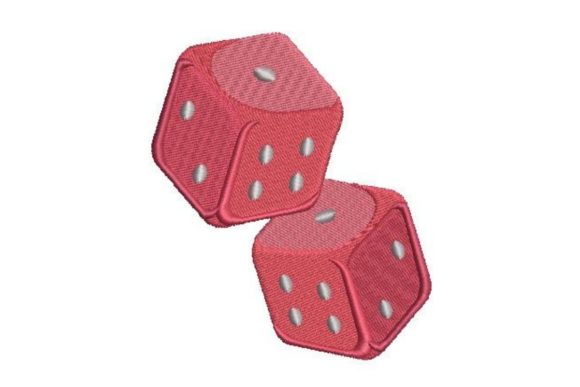 Poker Dice Embroidery Design