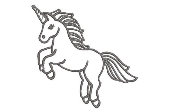 Pony Unicorn Outline