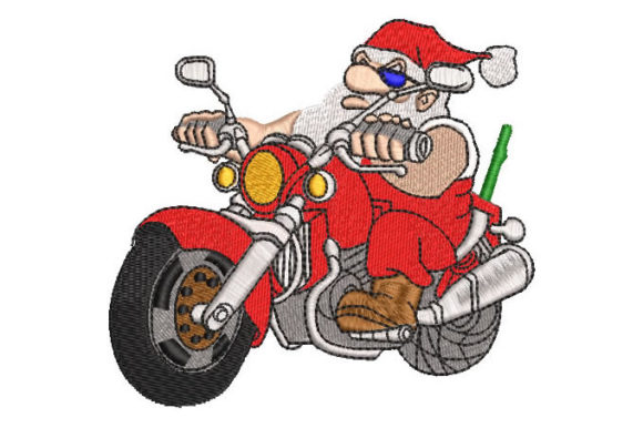 Santa on a Motorcycle