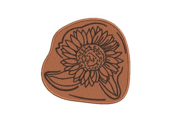 Tooled Leather Style Sunflower