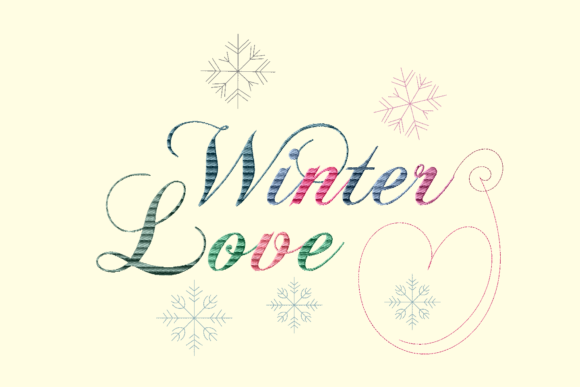 Winter Love Snow Flakes